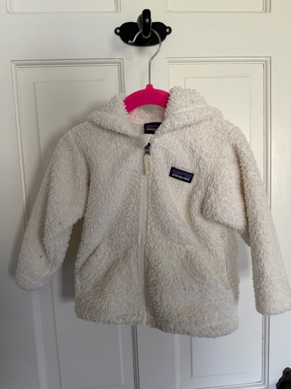 Patagonia Cream Sherpa Fleece Zip Hoodie